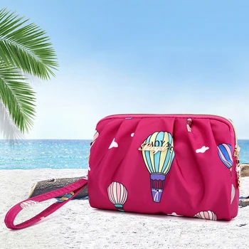 

LKEEP New Vintage Women Cosmetic Case Nylon Print Retro Makeup Bag Beauty Organizer Travel Pouch Necessarie Toiletry Wash Bag