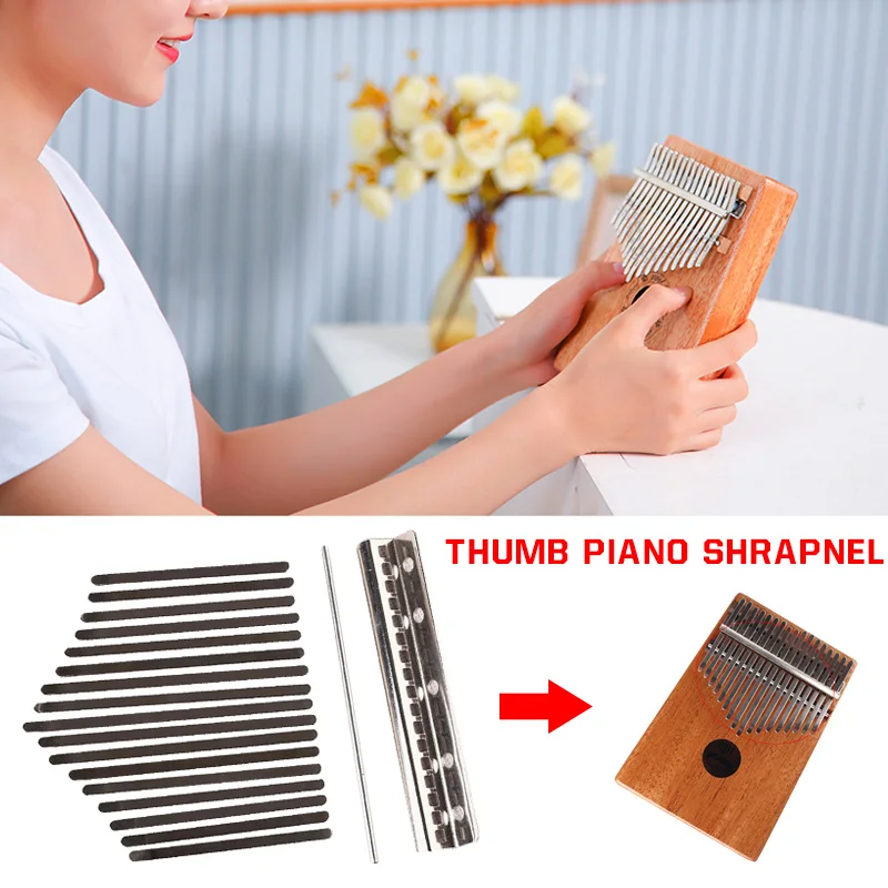 Metal Shrapnel Thumb Piano Shrapnel Love Music Plucked Stringed Instrument Silver 17 Sounds Kalimba Shrapnel