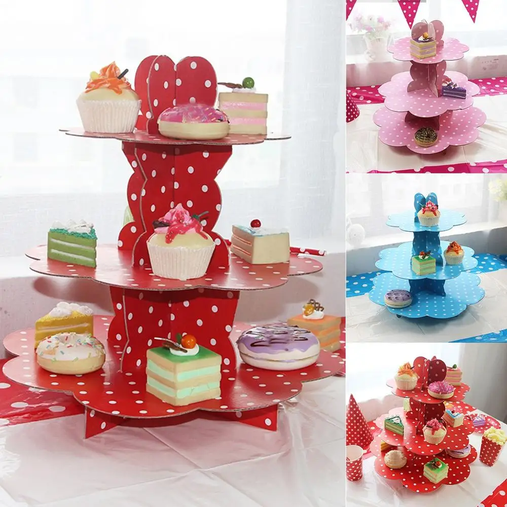 Afternoon tea десерт подставка для свадебного торта 3-х уровневый торт Подставка Кронштейн кекс фитинги Свадебные тарелки вечерние посуда вечерние Дисплей@ 12В пост