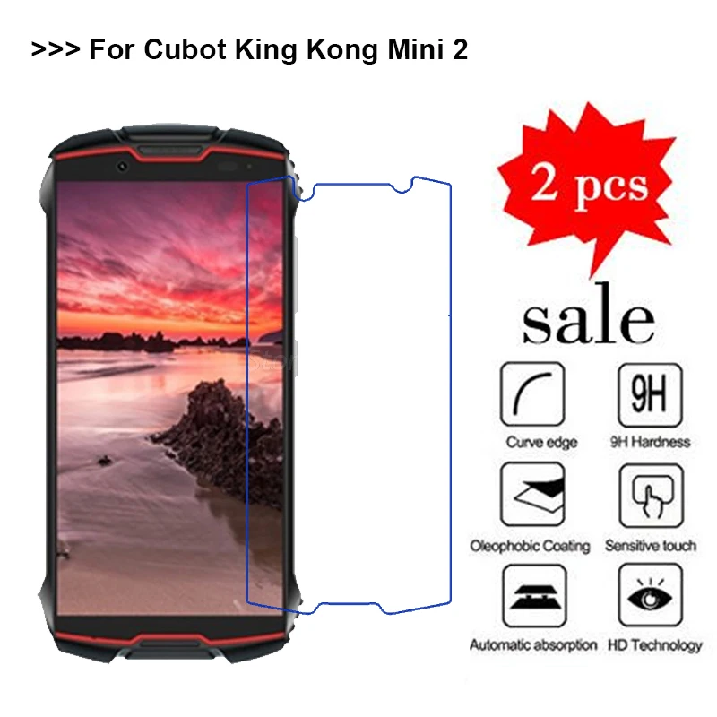 2 Pezzi Di Vetro Temperato Per Cubot King Kong Mini Case 9H Proteggi Schermo Antideflagrante Per Cubot King Kong Mini 2 Pellicola Per Telefono