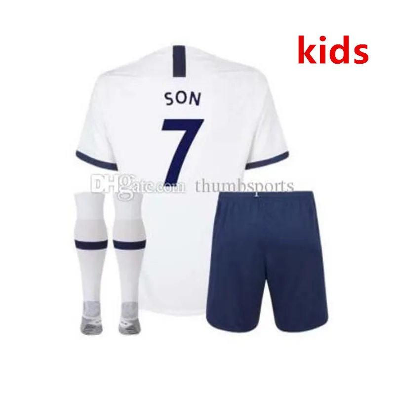 19 20/Tottenham Футбольная Футболка ERIKSEN DAVIES ROSE VERTONGHEN SANCHEZ SON KANE DELE NDOMBELE Детский комплект+ носки Tottenham jersey - Цвет: kids