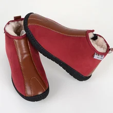 Женские зимние ботинки; большие размеры 43-44; женские водонепроницаемые ботильоны из искусственной кожи на молнии; Короткие Плюшевые однотонные зимние ботинки для женщин