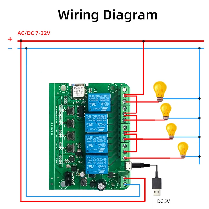 Wifi Smart Motor Switch Module Controle Remoto Inching Trabalhar com Ewelink Canais dc 12v 24v 32v ac 220v 1ch ch Pulso Polegada - Image 4