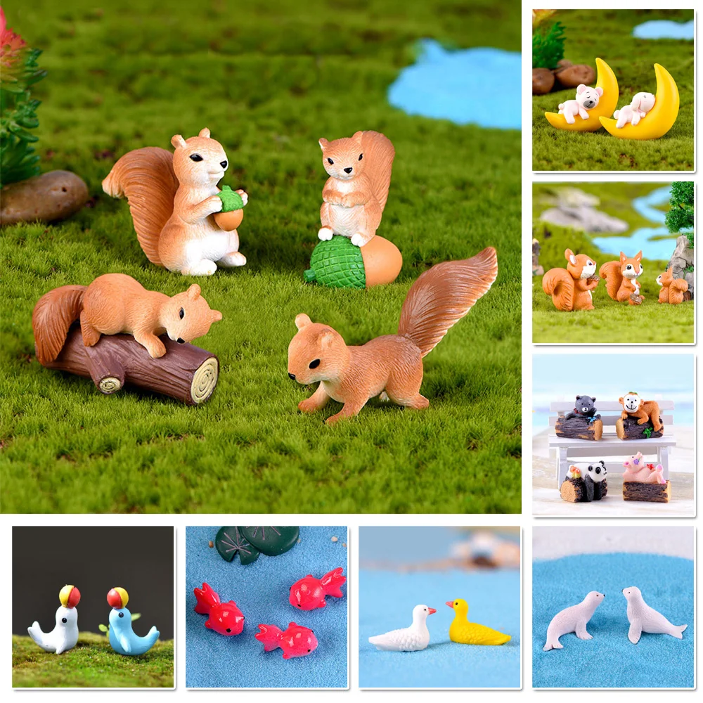 

3/4/6/8/10*Resin decor Moss Micro Landscape Decor Bonsai Succulents Plastic Craft Ornament Room Desktop small Statue Figurine