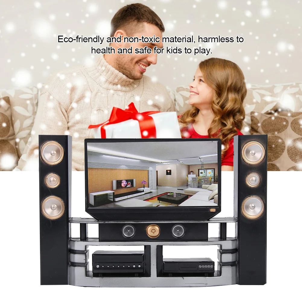 Мини DVD Hi-Fi 1:6 домашний кинотеатр набор комбо-игрушек аксессуары для детской куклы Детский игровой дом ролевая кукольная мебель для дома