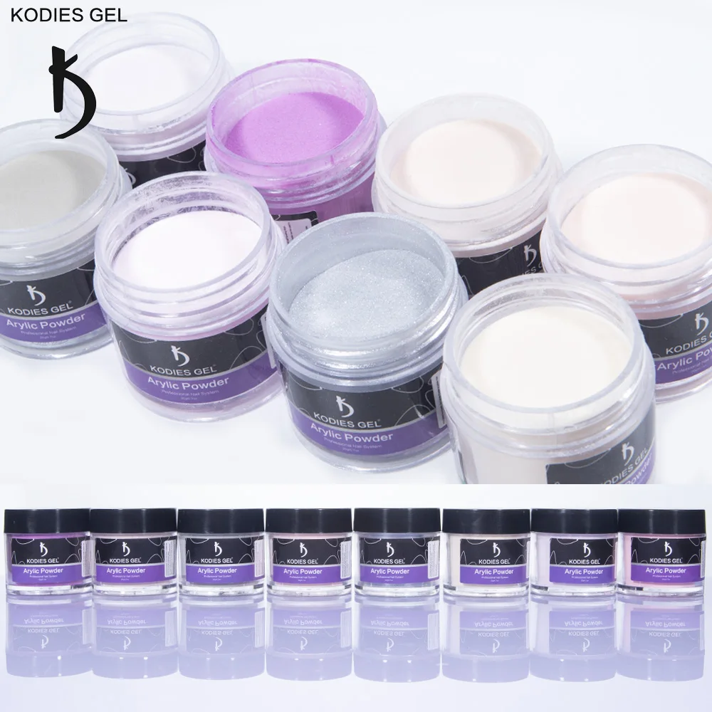 KODIES GEL Acrylic Powder 20g Professional Dipping Powder White Clear