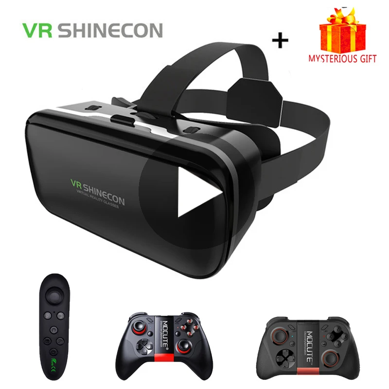 Ceny VR Shinecon 6.0 Casque okulary do VR 3 D 3d gogle zestaw słuchawkowy kask dla iPhone smartfon z androidem inteligentny obiektyw telefonu zestaw