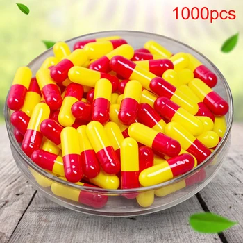 

1000pcs Capsules Separated Box Empty Hard Gelatin Capsules Pill Vcaps Gel Halal Separated Box Refillable Bottles Drop Shipping