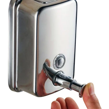 

Stainless Steel Soap Dispenser Home Hotel Kitchen Bathroom Wall Mounted School Shampoo Dispenser