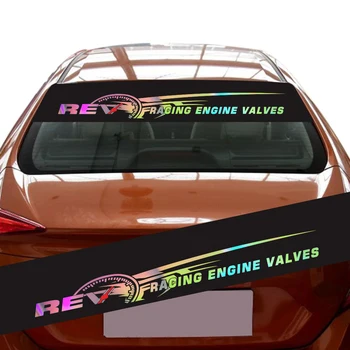 

Front+Rear Car Stickers Windshield Racing Vinyl 130CMx21CM Emblems Graphics