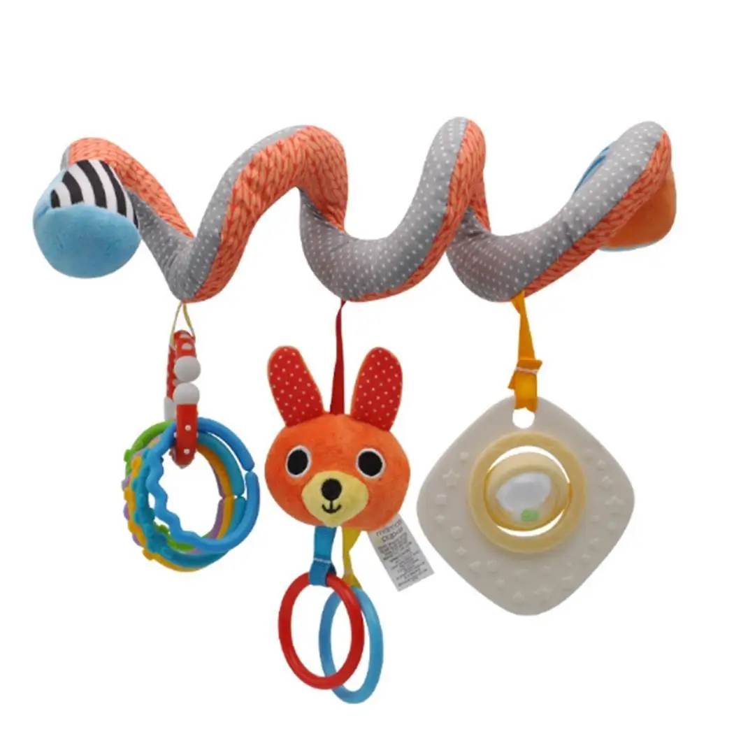 Детская коляска спиральный подвесной Мягкие игрушки милые как изображение Pattern1-7 Повседневная погремушка