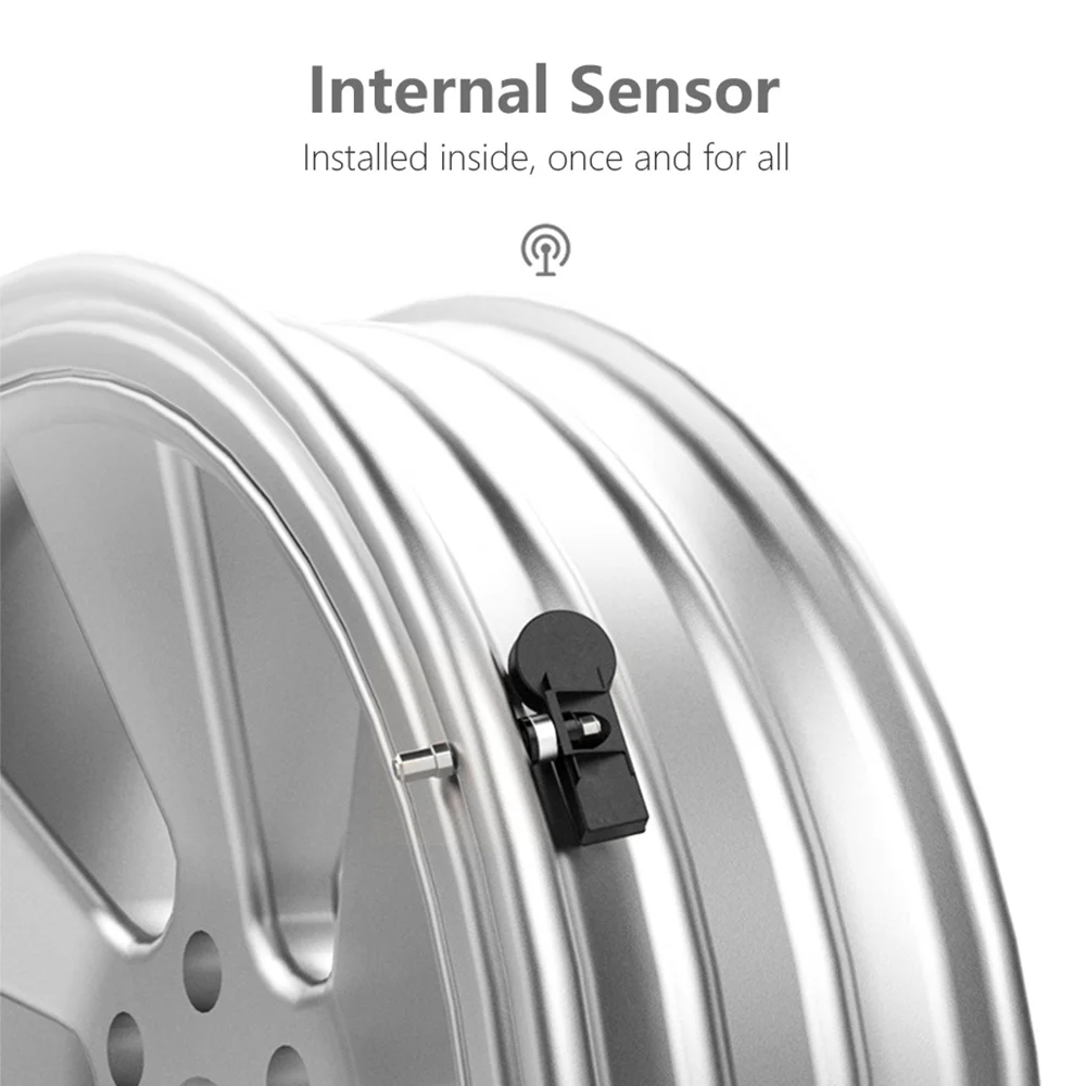 Солнечная энергия TPMS система контроля давления в автомобильных шинах транспортные средства внешний датчик Авто в режиме реального времени охранная сигнализация температура Предупреждение