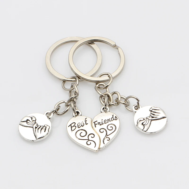 Personality-Best-Friends-Keychain-For-Lovers-Friends-Key-Chain-Pinky-Promise-Pendant-Car-Key-Ring-Holder
