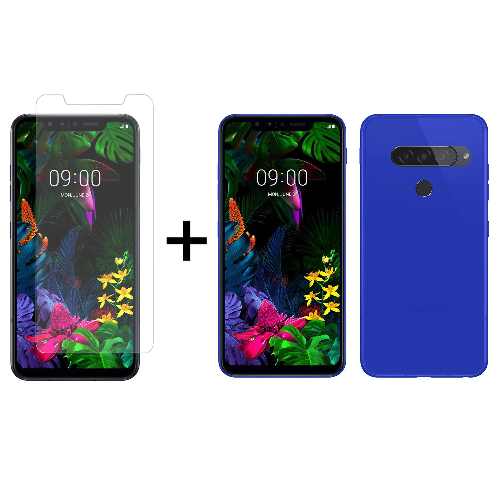 TBOC Упаковка: чехол из гелевого ТПУ+ протектор для экрана LG G8s ThinQ [6,2" ] Силиконовый ультратонкий гибкий устойчивый стук Caidas
