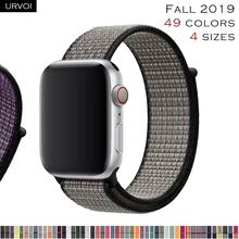 Спортивный ремешок URVOI для apple watch, серия 5, 4, 3, ремешок для iwatch, воздухопроницаемый, застежка-крючок, тканый нейлон, 40 мм, 44 мм