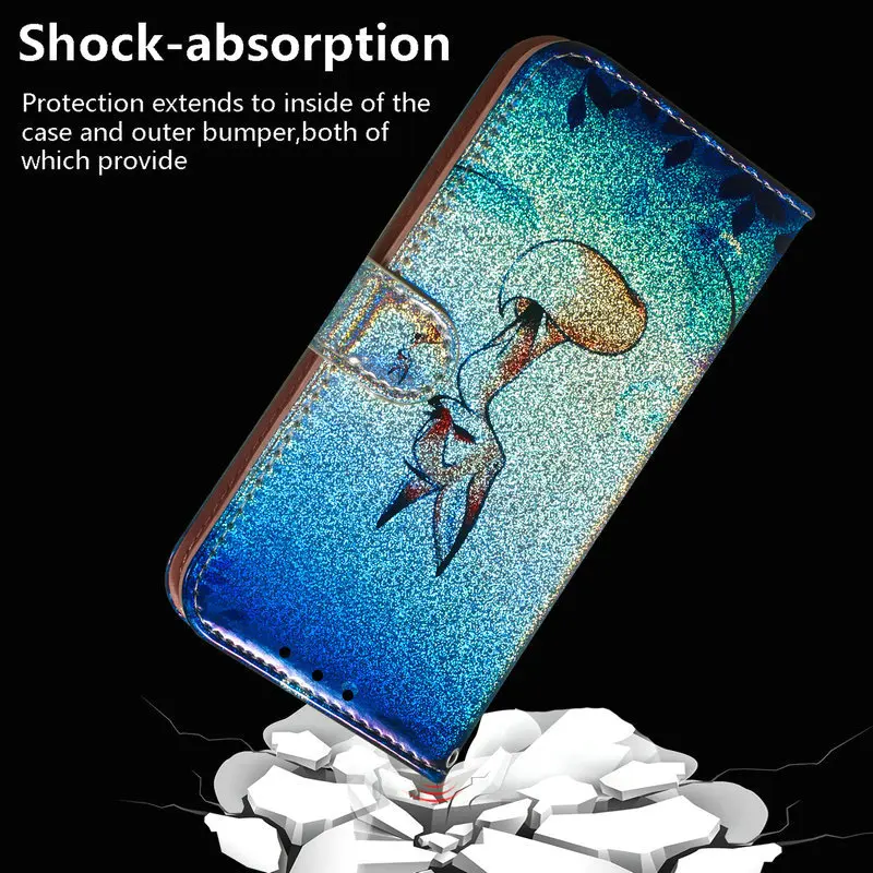 Шикарный шикарный Милый рисунок Флип Etui для iPhone 8 7 6 6s Plus чехол, роскошный Футляр Блеск чехол для iPhone 5 5S SE iPhone8 Coque
