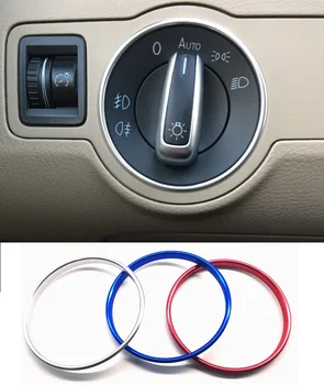 

Headlight Switch Decorative Trim Frame Metal Ring For Volkswagen VW PQ35 PQ46 Golf Jett MK5 MK6 Passat B6 B7 CC Touran Tiguan