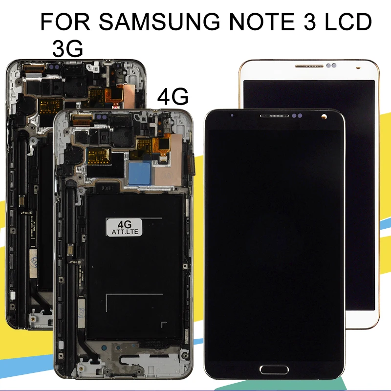 3G/4G TD LTE HH N9000 N9005 дисплей для Samsung Galaxy Note 3 Lcd с сенсорным экраном + рамка кнопкой