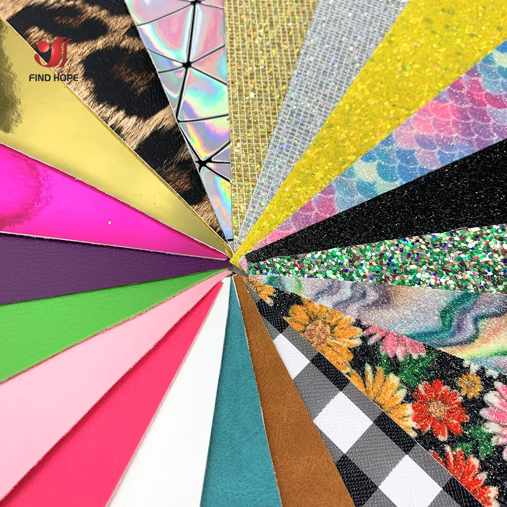 20pcs Wholesale Suede Daisy PLAID PU Faux Leatherette Glitter Sewing Fabric Mermaid Iridescent DIY Bag Bow Earring Handmade A5