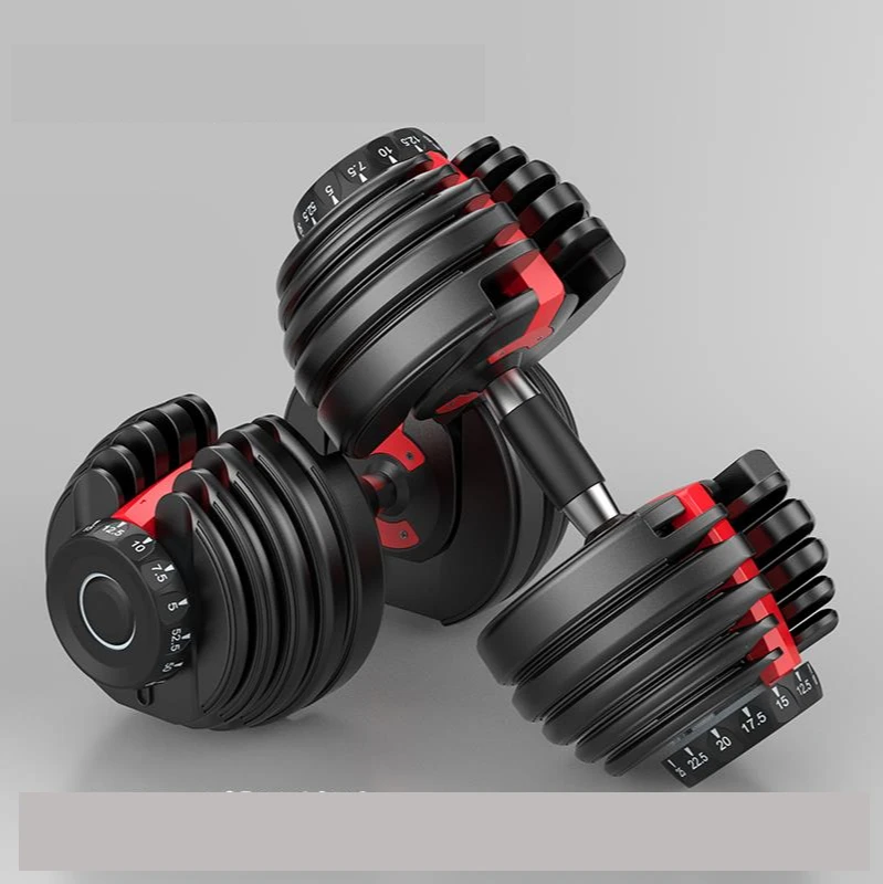 

In stock NEW Weight Adjustable Dumbbell 5-52.5lbs Fitness Workouts Dumbbells tone your strength and build your muscles