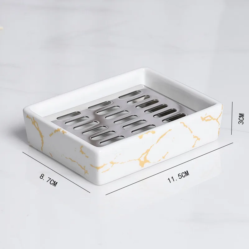 1 vnt Keramika Vienspalvis Muilo indas šiaurietiško stiliaus kvadratinis muilo laikiklis Virtuvės laikymo indas Namų vonios kambario reikmenys padėklas
