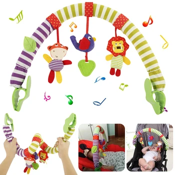 

Kids Toys Hanging Spiral Rattle Stroller Cute Animals Crib Mobile Newborn Car Seat Rattles 0-12 Months Educational Toy for Child