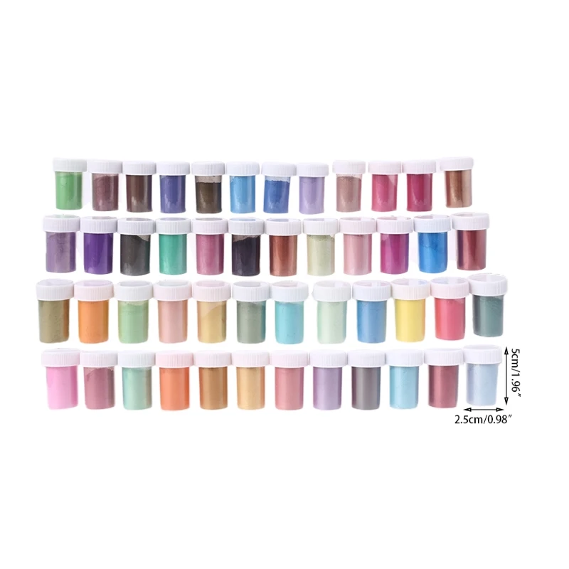 Cosmetic Grade Pearlescent Natural Mica Mineral Powder Epoxy Resin Dye Pearl Pigment 48/56 Colors