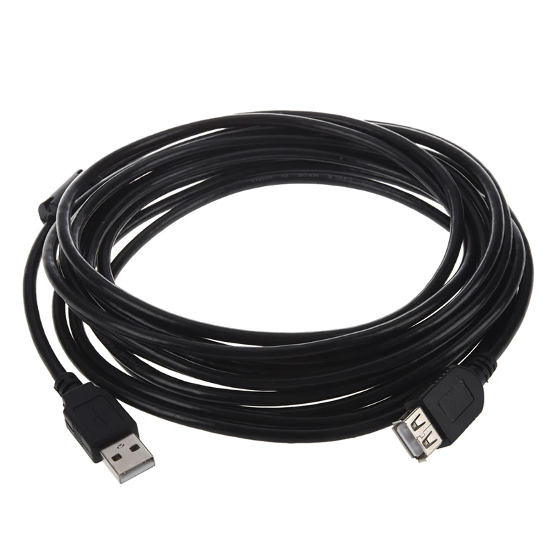 Top-USB 2,0 type A к удлинителю M/F, 15 футов черный