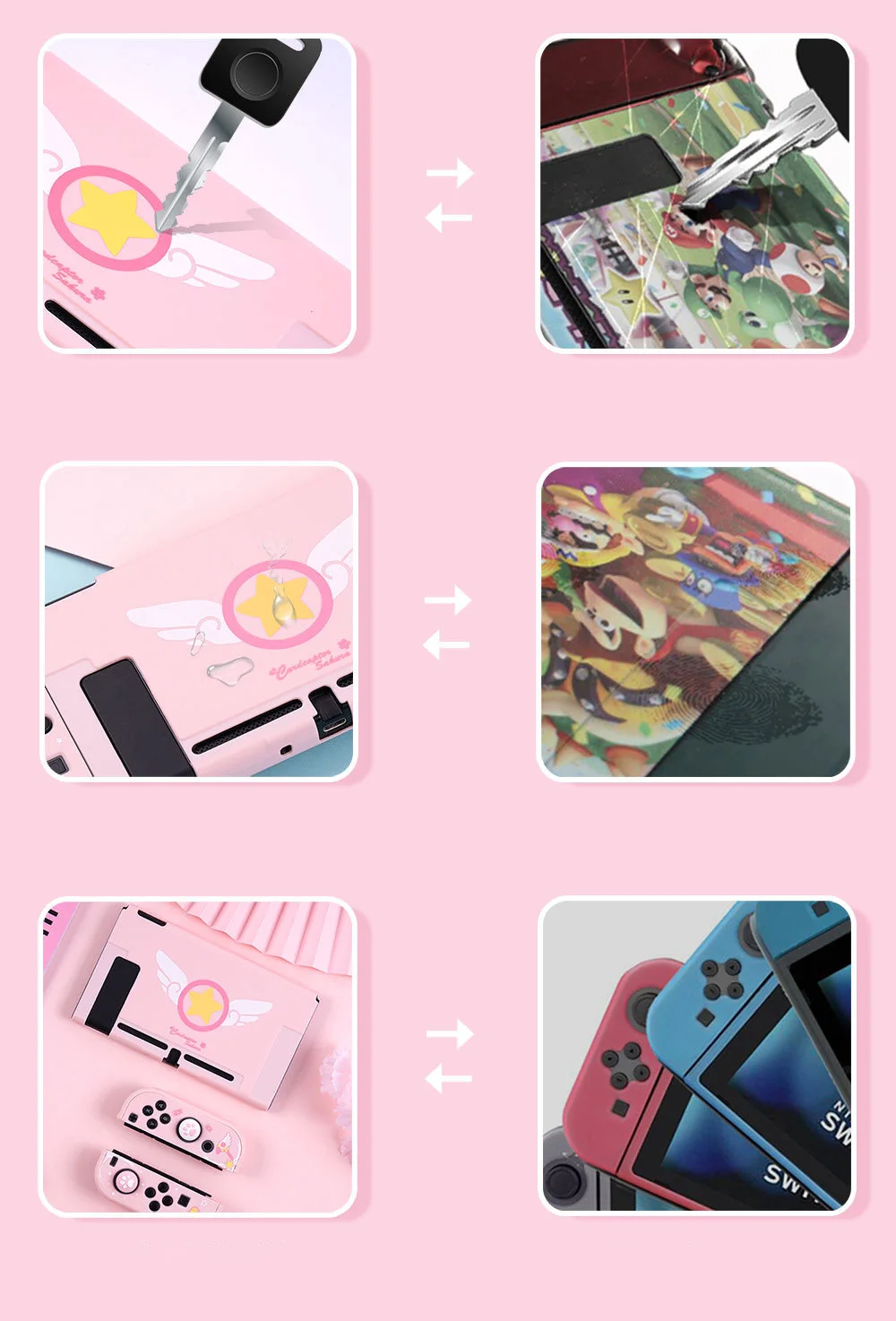 Чехол для Switch nintendo NS Joy Con Защитная пленка для экрана
