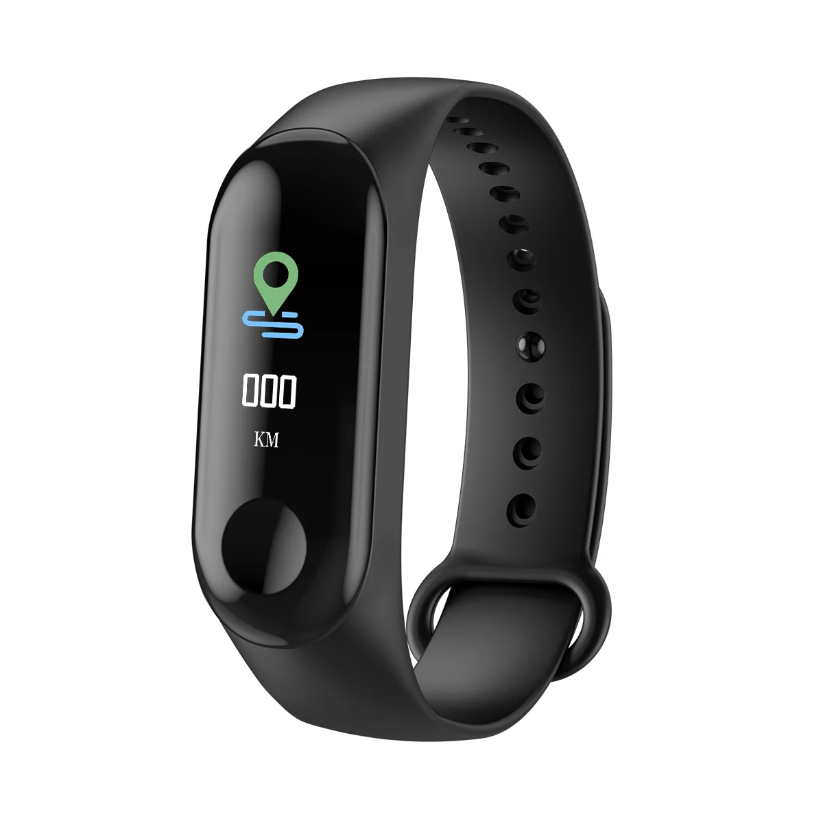 Спортивные фитнес-часы Smartband IP67 Водонепроницаемый умный Браслет кровяное давление монитор сердечного ритма Смарт-браслет для мужчин - Цвет: black