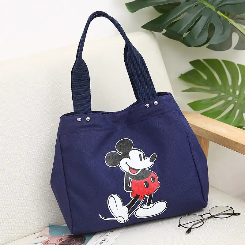 Disney женская сумка на плечо модная Холщовая Сумка Микки Маус дамская сумка большая емкость Минни Повседневная сумка на плечо шоппер - Цвет: 7