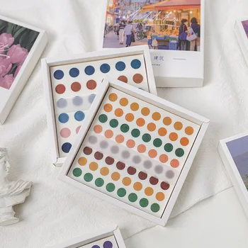 

50pc Cute Colorful Dots Sticker Set Bullet Journal Kawaii DIY Diary Scrapbooking Photo Ablums Planner Korean Stickers Stationary