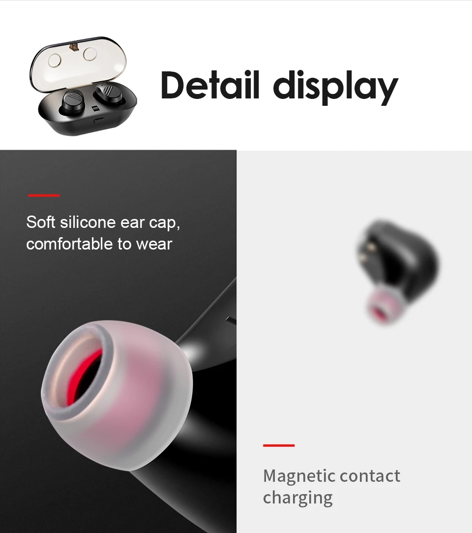 SANLEPUS Mini Bluetooth наушники Беспроводные спортивные наушники TWS 5,0 стерео гарнитура с микрофоном и зарядным устройством для телефонов и музыки