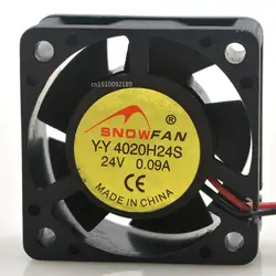 Для Snowfan Y-Y 4020H24S инвертор немой охлаждающий вентилятор DC 24 В 0.09A 8000 об/мин 4020 4 см 40*40*20 мм 2 провода Бесплатная доставка