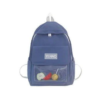 

Harajuku Clear Nylon Letter Women Backpacks School Bags For Teenage Girls Female Quality Travel Backpack Bookbag Mochila