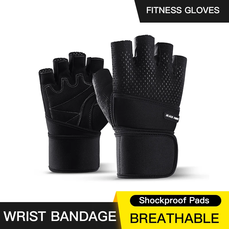 

Breathable Fitness Gloves Silicone Palm Hollow Back Gym Gloves Weightlifting Workout Dumbbell Crossfit Bodybuilding Accessorie