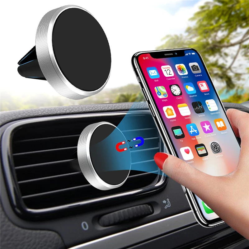 360 Degree Universal Car Phone Holder Magnetic Air Vent Mount Cell Phone Car Mobile Phone Holder Stand Mobile Phone Accessories