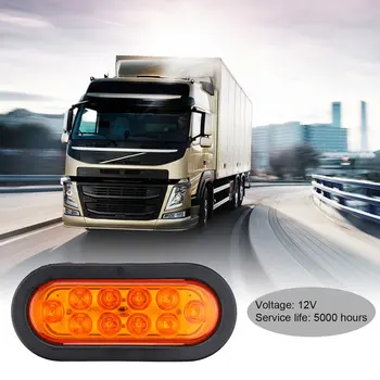 

12V 10 LEDs 6inch Car Side Marker Lights Turn Signal Light Brake Lights Clearance Lights Rear Lights For Trucks Trailer
