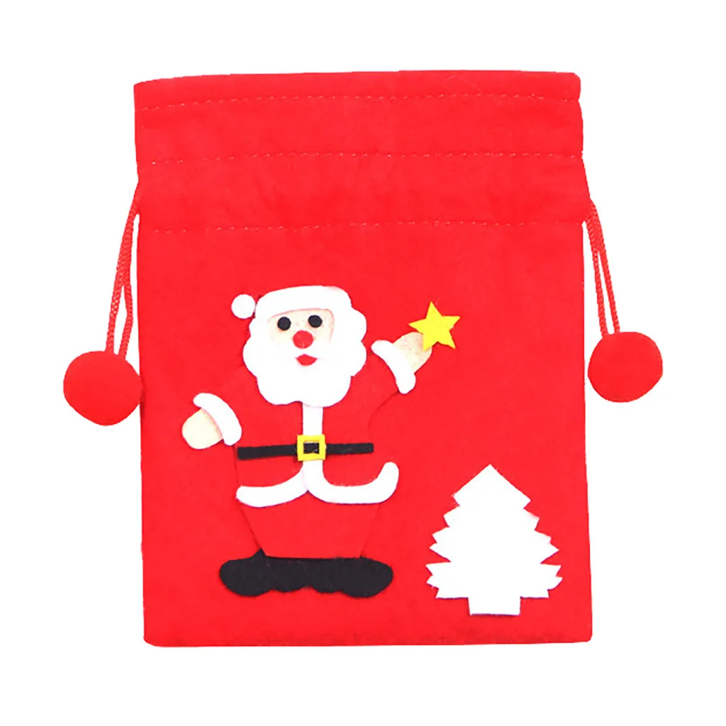 Рождественские сани форма портативный мешок конфеты мультфильм олень шаблон мешочек для яблок Снеговик новые рождественские украшения Дети Suger сумки подарки сумка