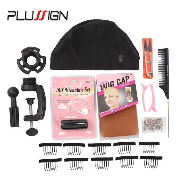 Nunify Head Stand Wig Cap For Wig Making Kit Tool Holder Hair Net T Pins  Comb Canvas Block Wig Making Head Weft/ Mannequin Head - Lace Net -  AliExpress