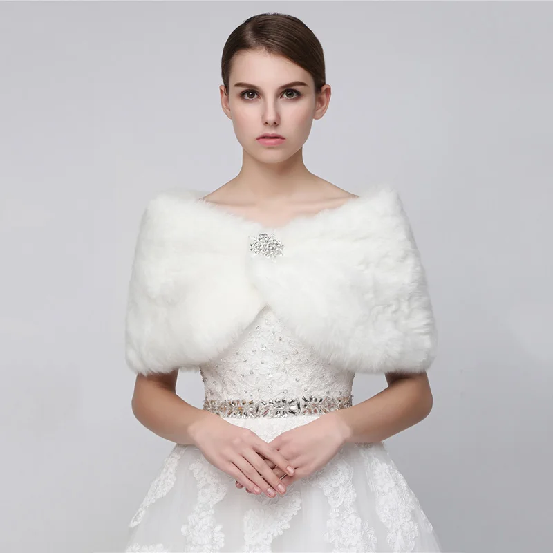 fur shrugs for dresses