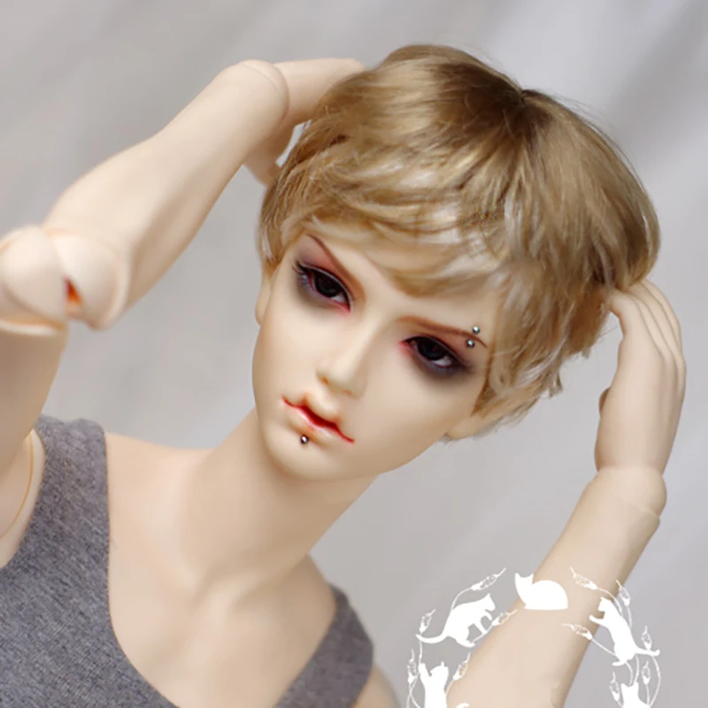 Парик Allaosify BJD для мальчиков 1 шт. коричневый короткий парик кукол 1/3 1/4 1/6 Bjd Lmitation