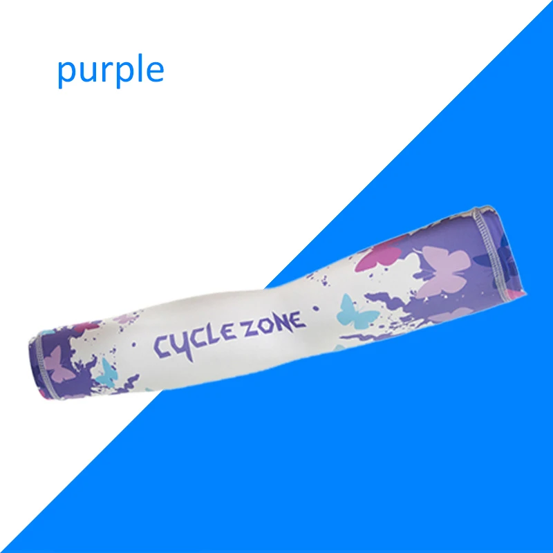 Purple 1 комплект, летние крутые нарукавники с 3D Цифровым принтом, нарукавники для мужчин, N, женщин, унисекс, рукава, летняя крутая крышка, наручная манжета, УФ-рукава - Цвет: Purple