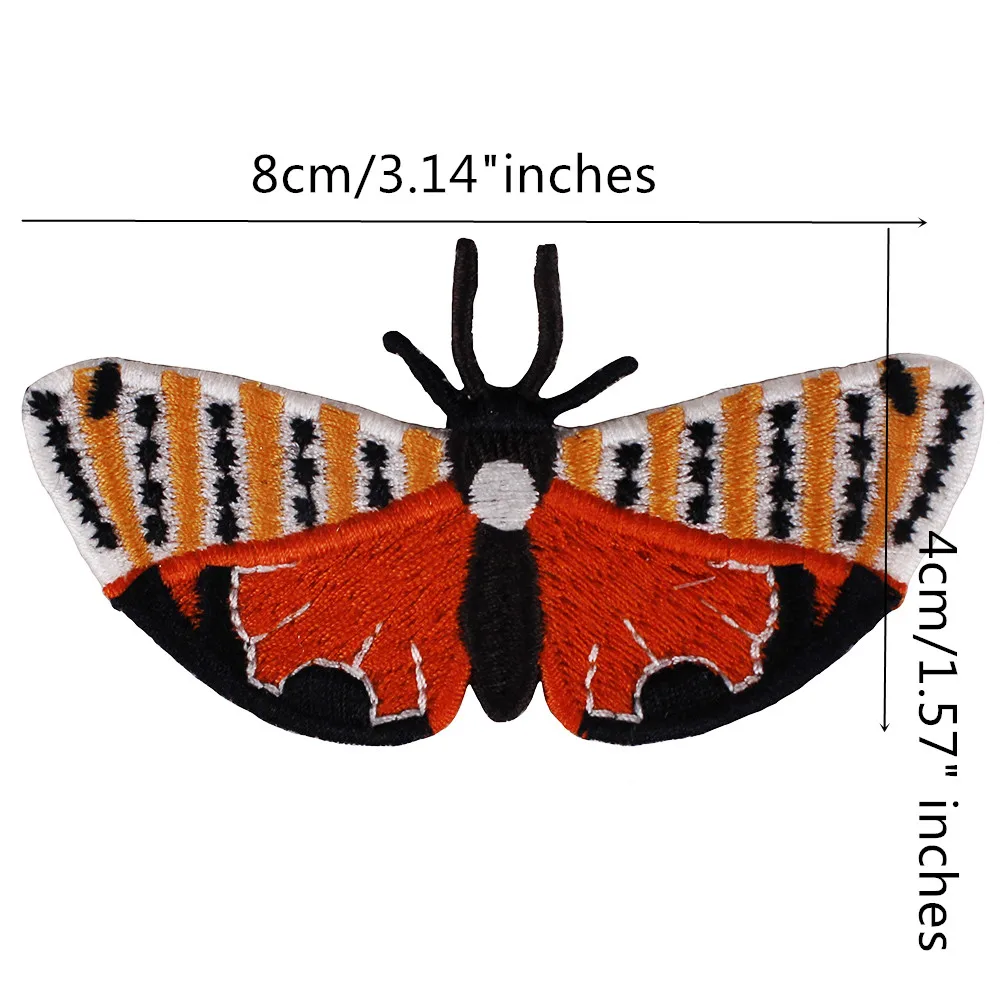 1 комплект/6 шт. Жук Бабочка насекомые вышивка аппликация нашивки шитье для платья футболка украшенная одежда аксессуары TH768-6 - Цвет: 768F   2PC