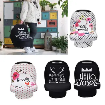 

Baby Car Seat Covers Nursing Breastfeeding Cover Scarf Stroller Cover for Girls and Boys Multi-use Stretchy Shawl