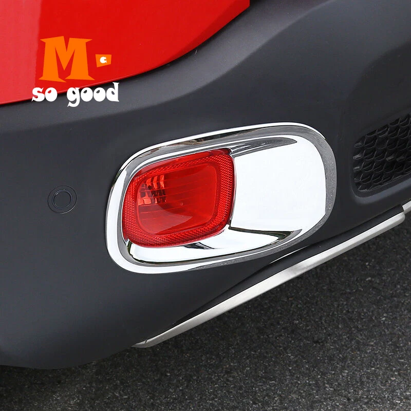 

Fog Light Lamp Foglight Cover Chrome Car Styling exterior Accessories Trim Shell ABS 2015 2016 2017 2018 for Jeep Renegade