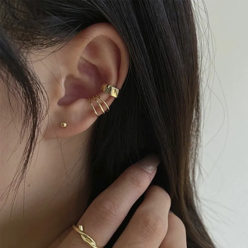 Fashion Cross Clip Earrings ear clip earrings clip earrings ear clip ear accessories For Women Girls Cute Pearl Cubic Zirconia Ear Cartilage Cuff Without Piercing Jewerly Set