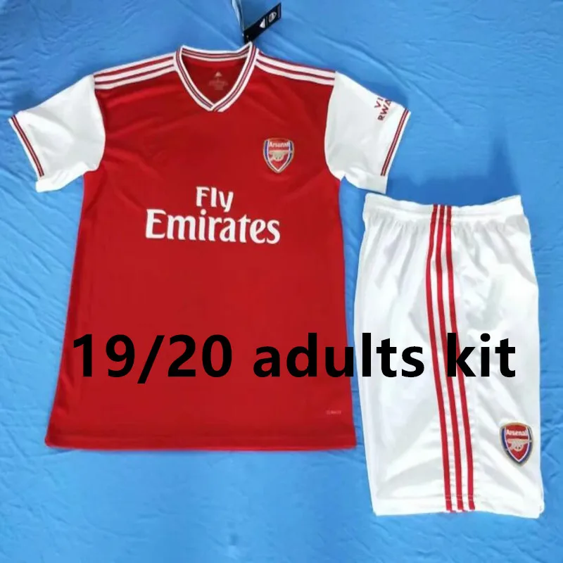 19/20, набор для взрослых, футбольная рубашка OZIL, домашняя красная футбольная майка, LACAZETTE AUBAMEYANG, футболка с коротким рукавом