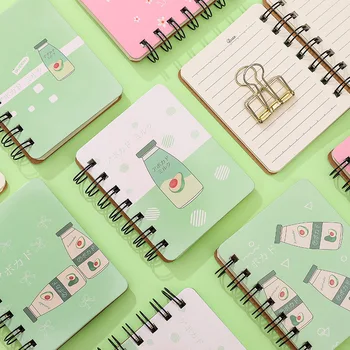 

8.3x10.3cm Cute Green Pink Color Small Mini Pocket Notebook for Message Record Planner To Do List Notepad Stationery