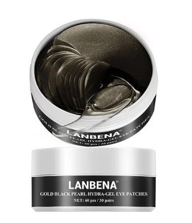 black Pear LANBENA маска для глаз коллагеновая повязка для глаз уход за кожей гель с гиалуроновой кислотой увлажняющий ретинол против старения удаляет темные круги глаз сумка - Цвет: black Pear